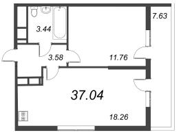 2 ккв (Евро) № 387 Корп.: 3 Уч. 20 , Секция 1.3  в ЖК Город Звезд
