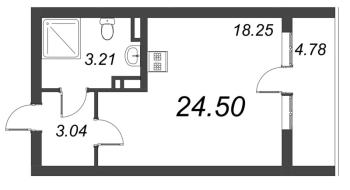 Студия № 737 Корп.: 3 Уч. 20 , Секция 2.1  в ЖК Город Звезд