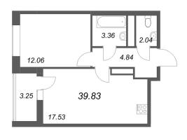 2 ккв (Евро) № 313 Корп.: 5.2 Уч. 23 , Секция 2  в ЖК Город Звезд