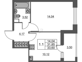 1 ккв № 147 Корп.: 4 Уч. 22 , Секция 2  в ЖК Город Звезд