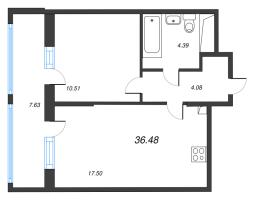 2 ккв (Евро) № 281 Корп.: 6 , Секция 2  в ЖК Город Звезд