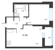 1 ккв № 124 Корп.: 6 , Секция 1  в ЖК Город Звезд