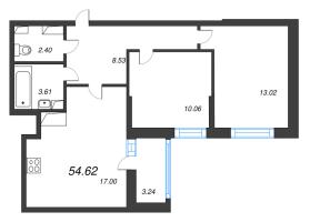 3 ккв (Евро) № 397 Корп.: 13 , Секция 3  в ЖК Город Звезд