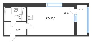 Студия № 87 Корп.: 9 , Секция 1  в ЖК Город Звезд
