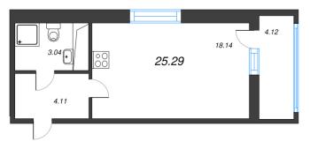 Студия № 15 Корп.: 9 , Секция 1  в ЖК Город Звезд