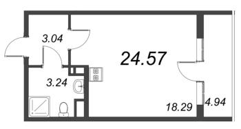 Студия № 607 Корп.: 3 Уч. 20 , Секция 2.1  в ЖК Город Звезд