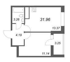 1 ккв № 420 Корп.: 5.2 Уч. 23 , Секция 2  в ЖК Город Звезд