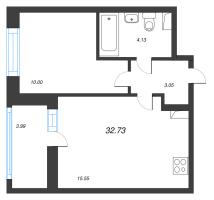 2 ккв (Евро) № 360 Корп.: 13 , Секция 3  в ЖК Город Звезд