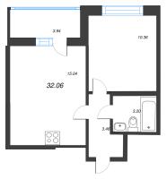 2 ккв (Евро) № 830 Корп.: 10 , Секция 4  в ЖК Город Звезд