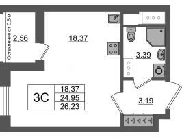 Студия № 419 Корп.: 10 , Секция 2  в ЖК Город Звезд