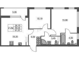 3 ккв (Евро) № 120 Корп.: 3 Уч. 20 , Секция 1.2  в ЖК Город Звезд