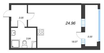 Студия № 423 Корп.: 8 Уч. 13 , Секция 3  в ЖК Город Звезд