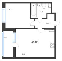 2 ккв (Евро) № 117 Корп.: 13 , Секция 2  в ЖК Город Звезд