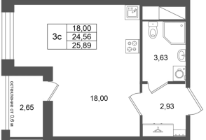 Студия № 320 Корп.: 16.1 , Секция 2  в ЖК Город Звезд