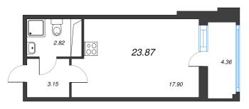 Студия № 336 Корп.: 8 Уч. 13 , Секция 2  в ЖК Город Звезд