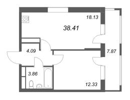 2 ккв (Евро) № 197 Корп.: 5.2 Уч. 23 , Секция 1  в ЖК Город Звезд