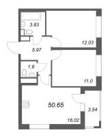 3 ккв (Евро) № 431 Корп.: 5.2 Уч. 23 , Секция 2  в ЖК Город Звезд