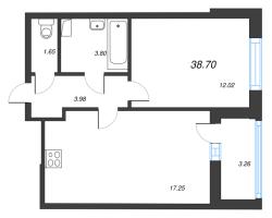 2 ккв (Евро) № 136 Корп.: 5.1 Уч. 23 , Секция 2  в ЖК Город Звезд