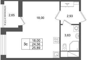 Студия № 329 Корп.: 16.1 , Секция 2  в ЖК Город Звезд