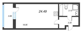 Студия № 271 Корп.: 6 , Секция 2  в ЖК Город Звезд