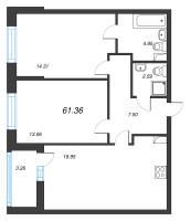3 ккв (Евро) № 131 Корп.: 5.1 Уч. 23 , Секция 2  в ЖК Город Звезд