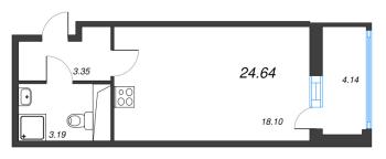 Студия № 288 Корп.: 8 Уч. 13 , Секция 2  в ЖК Город Звезд