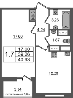 1 ккв № 35 Корп.: 12 , Секция 1  в ЖК Город Звезд
