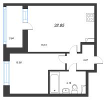 2 ккв (Евро) № 361 Корп.: 13 , Секция 3  в ЖК Город Звезд