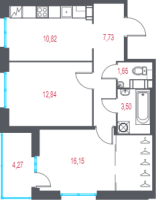 2 ккв № 26 Корп.: 4.3 , Секция 1  в ЖК Город-спутник Южный