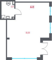 К. пом № 4Н Корп.: 4.2 , Секция 1  в ЖК Город-спутник Южный
