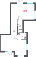 К. пом № 10Н Корп.: 2.1 , Секция 2  в ЖК Город-спутник Южный