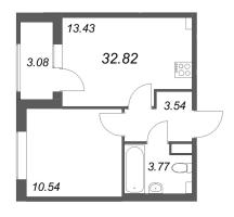 1 ккв № 704 Корп.: 3 , Секция 1  в ЖК Гранат