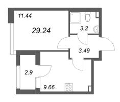 1 ккв № 306 Корп.: 1 , Секция 4  в ЖК Гранат
