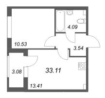 1 ккв № 697 Корп.: 3 , Секция 1  в ЖК Гранат