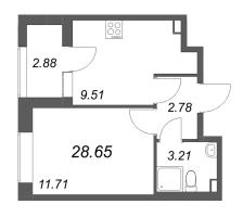 1 ккв № 78 Корп.: 1 , Секция 2  в ЖК Гранат