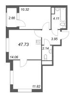 2 ккв № 787 Корп.: 4 , Секция 1  в ЖК Гранат