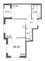 2 ккв № 659 Корп.: 2 , Секция 1  в ЖК Гранат