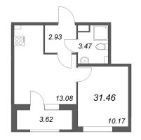 1 ккв № 719 Корп.: 3 , Секция 1  в ЖК Гранат