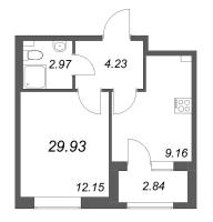 1 ккв № 445 Корп.: 1 , Секция 5  в ЖК Гранат