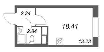 Студия № 259 Корп.: 1 , Секция 3  в ЖК Гранат