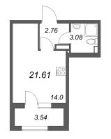 Студия № 1201 Корп.: 6 , Секция 5  в ЖК Гранат