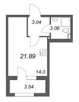 Студия № 1187 Корп.: 6 , Секция 5  в ЖК Гранат