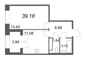 1 ккв № 324 Корп.: 5 , Секция 5  в ЖК Grand View