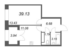 1 ккв № 330 Корп.: 5 , Секция 5  в ЖК Grand View