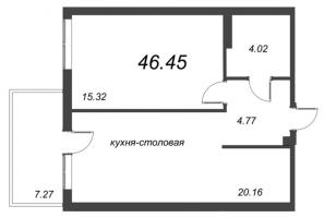 2 ккв (Евро) № 4.6.11 Корп.: 4.6 , Секция 1  в ЖК Grona Lund