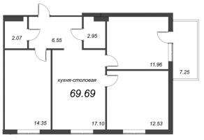 4 ккв (Евро) № 4.6.20 Корп.: 4.6 , Секция 1  в ЖК Grona Lund