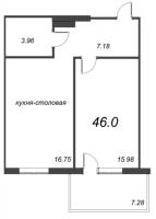 2 ккв (Евро) № 4.6.9 Корп.: 4.6 , Секция 1  в ЖК Grona Lund