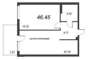 2 ккв (Евро) № 4.6.23 Корп.: 4.6 , Секция 1  в ЖК Grona Lund