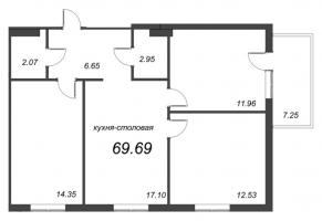 4 ккв (Евро) № 4.6.14 Корп.: 4.6 , Секция 1  в ЖК Grona Lund