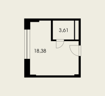 К. пом № 613к Корп.: 1 , Секция 1  в ЖК Холландер